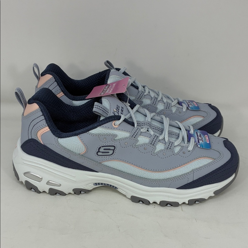 New / No Box Skechers Womens Dlites Training Shoe Light Blue Size: 10